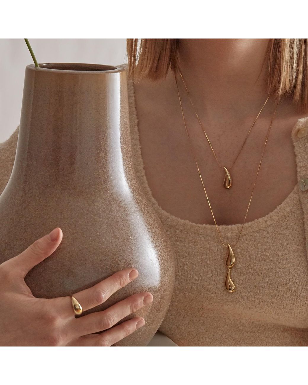 Biko Jewellery Metallic Waterway Pendant