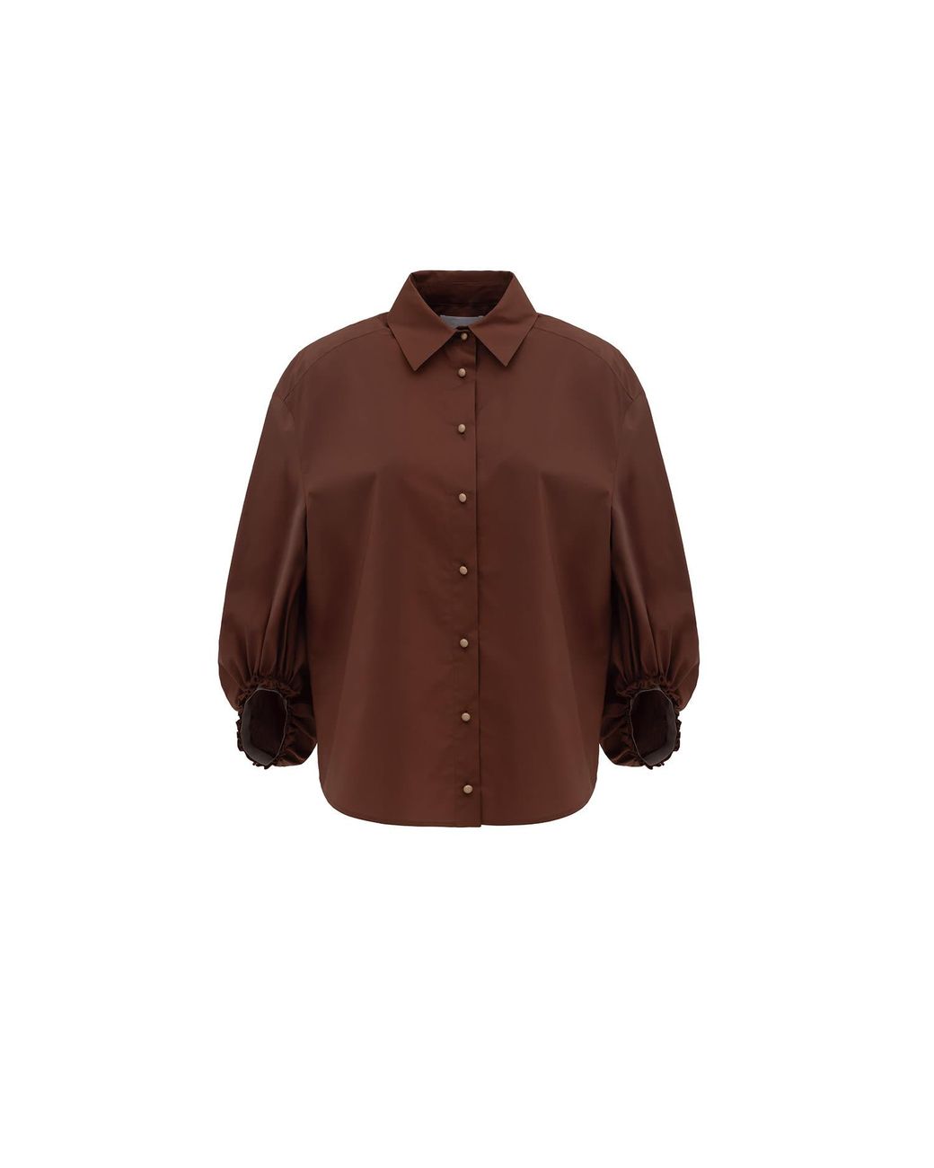 Georgette Brown Dark Sand Shirt