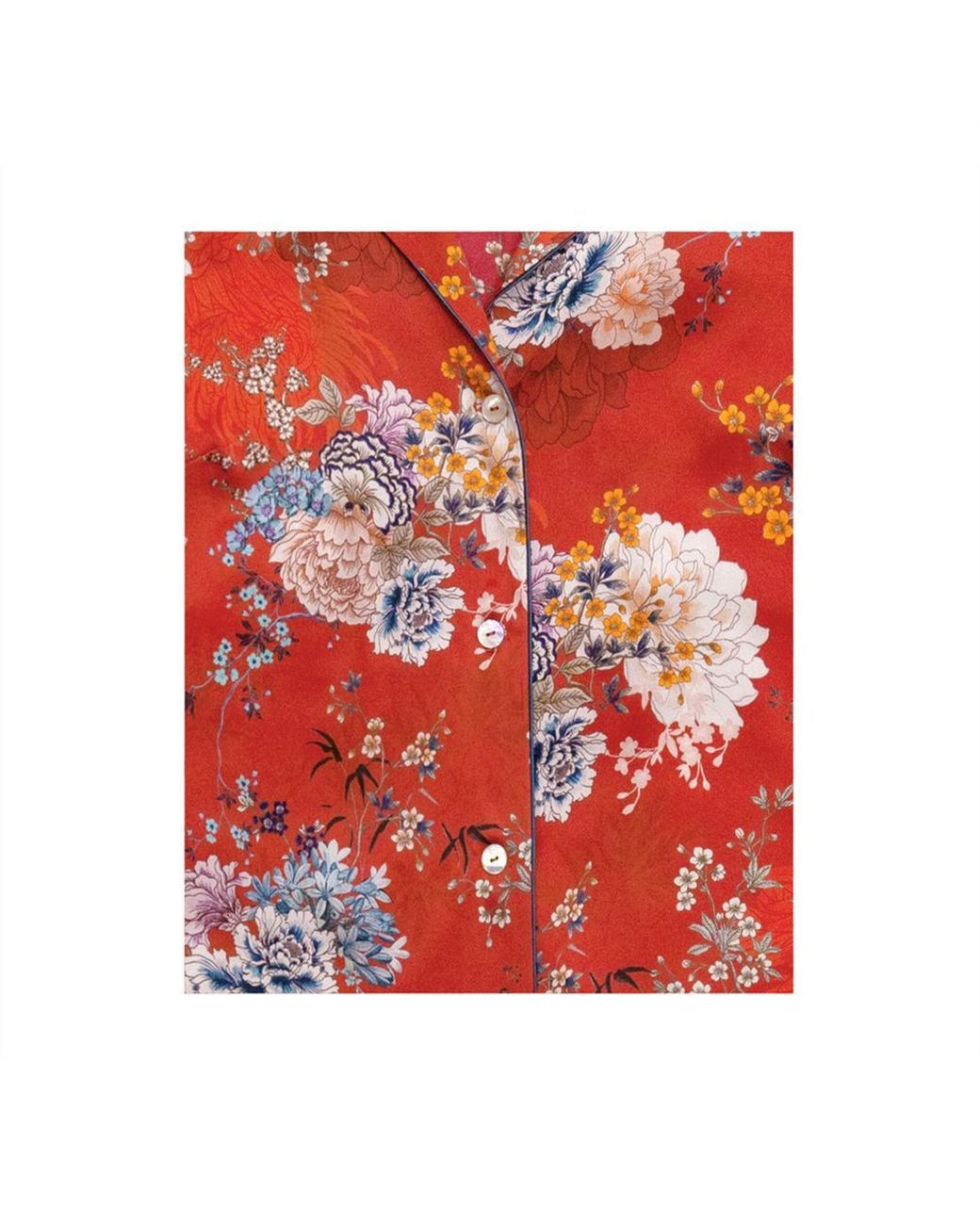 Meng Red Silk Satin Pyjama Set