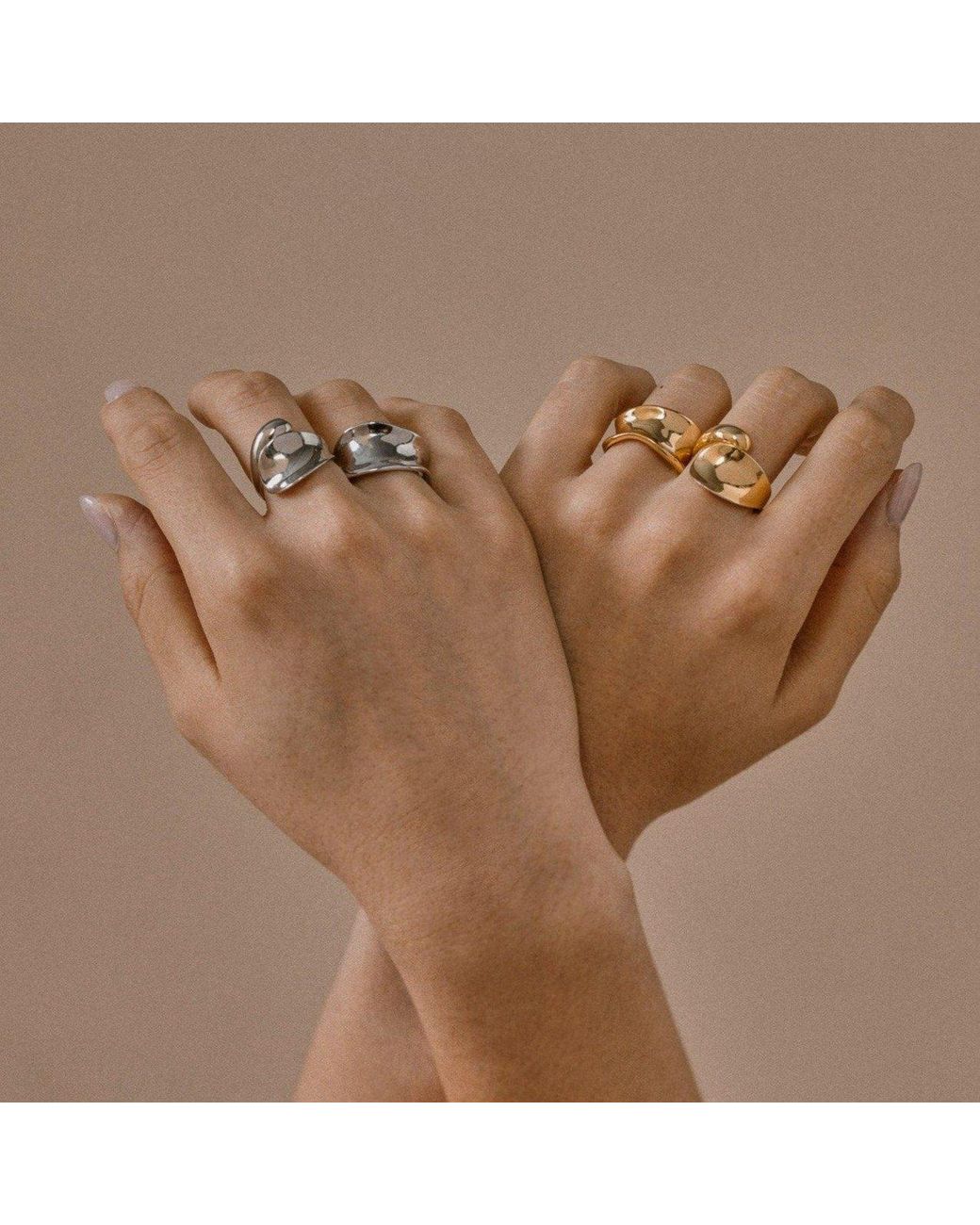 Lait & Lune Metallic Agave Ring
