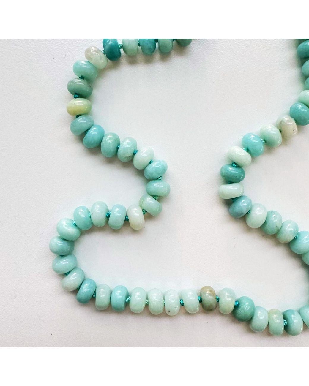 Herself Collections Metallic Amazonite Bead Necklace