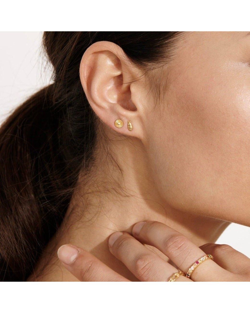 With Love Darling Metallic Fish Studs
