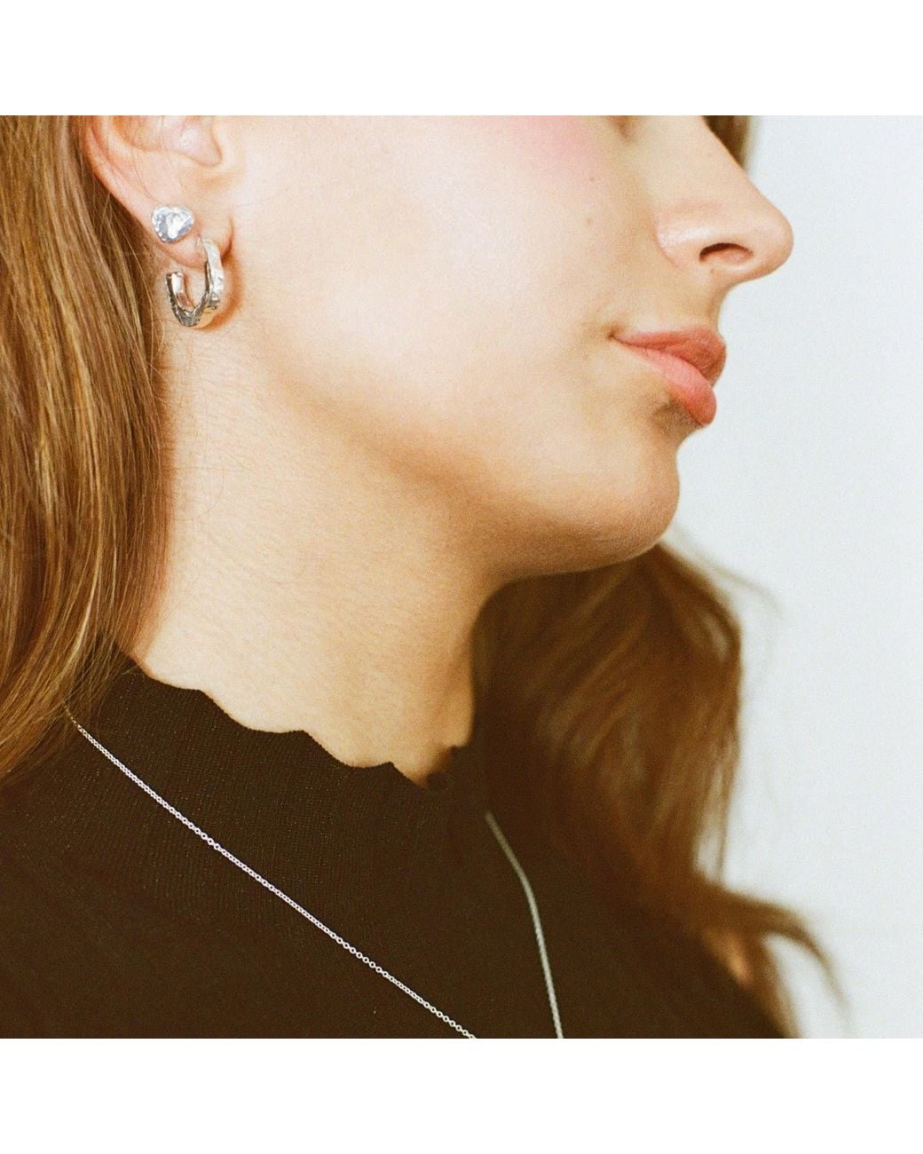 De Roms Metallic The Amor Vita Heart Earrings