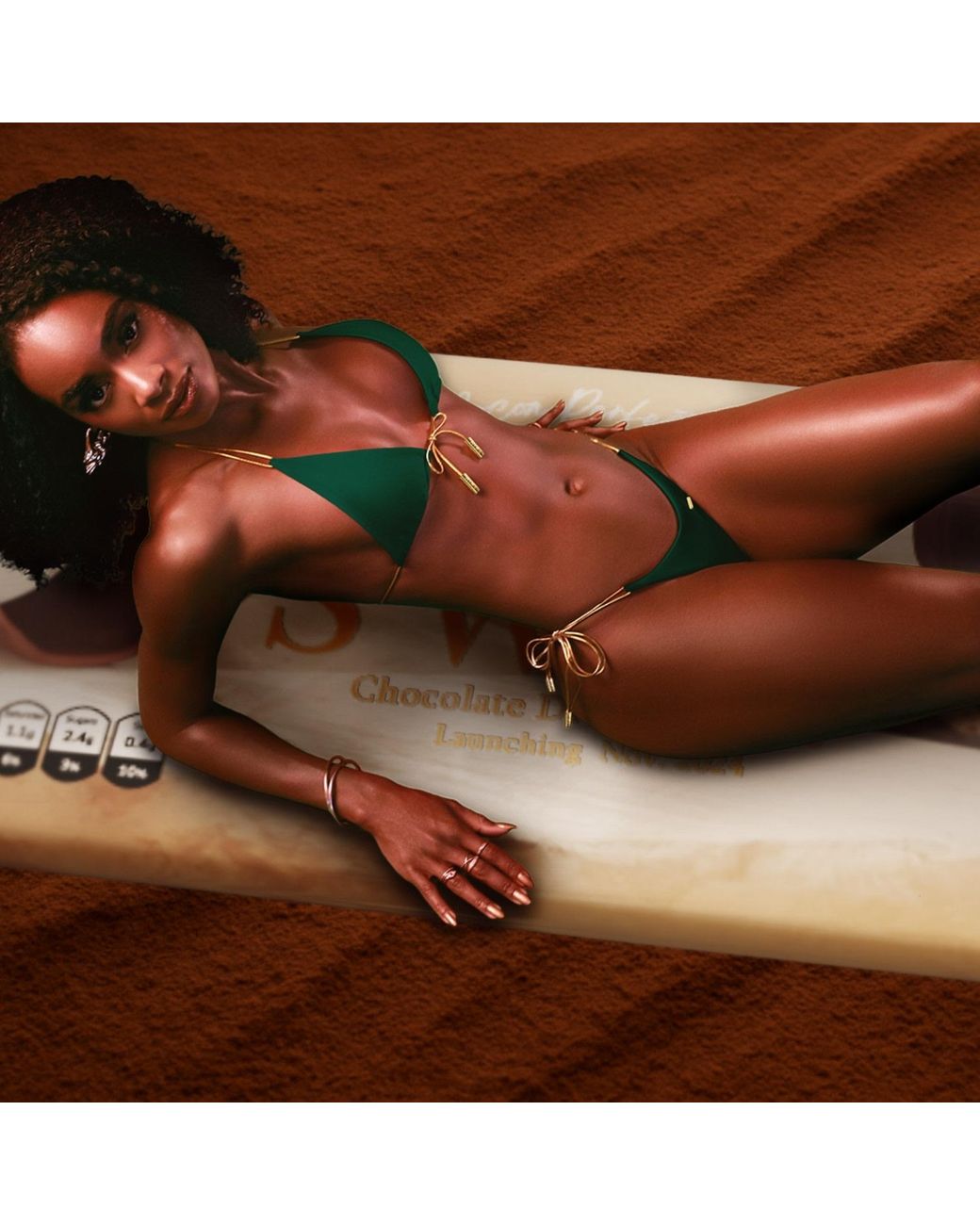 Capri Swim™ Black Hunter & Chocolate Reversible Thongkini Bottom
