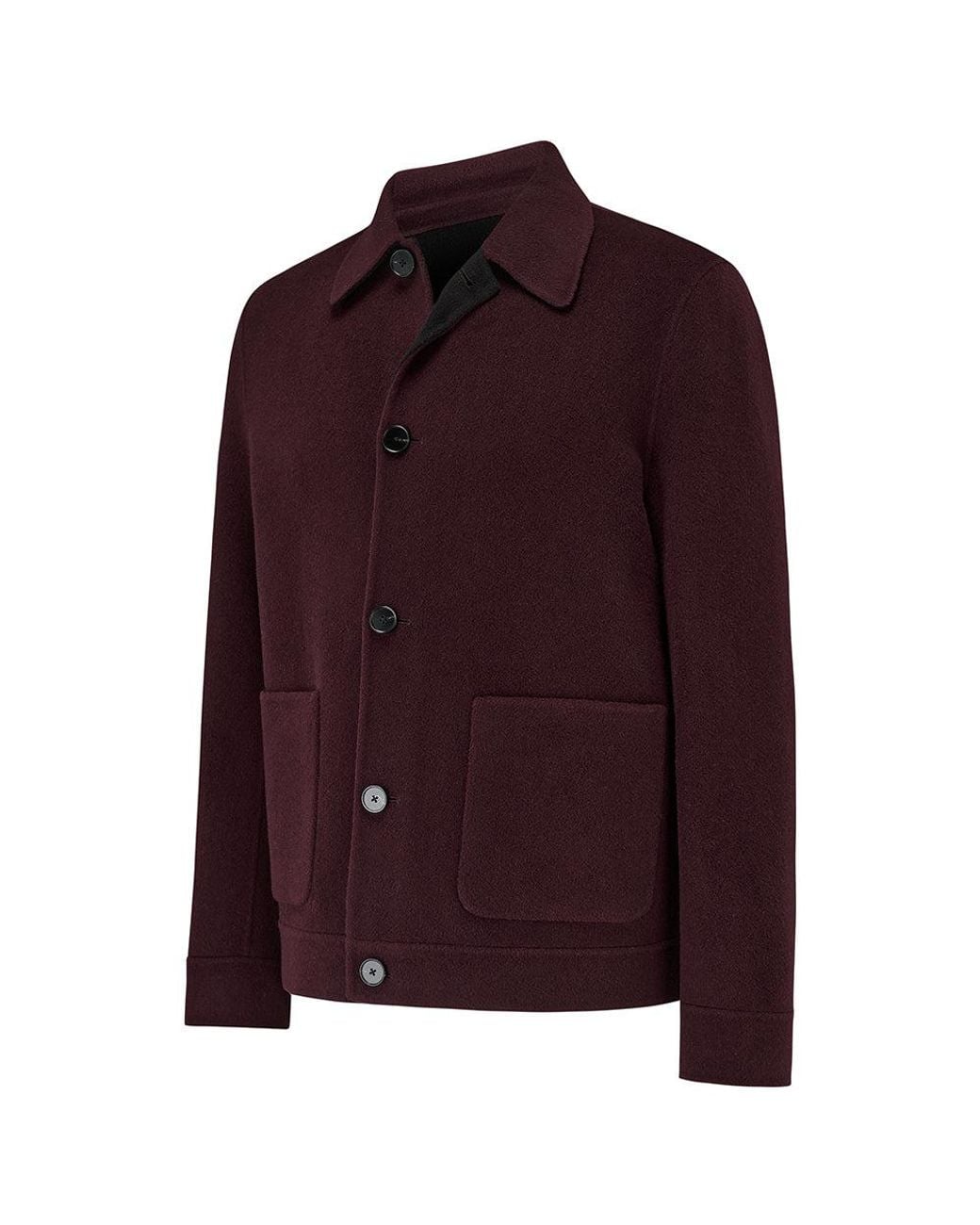Guards London Purple Irish Reversible Wool Blend Jacket for men