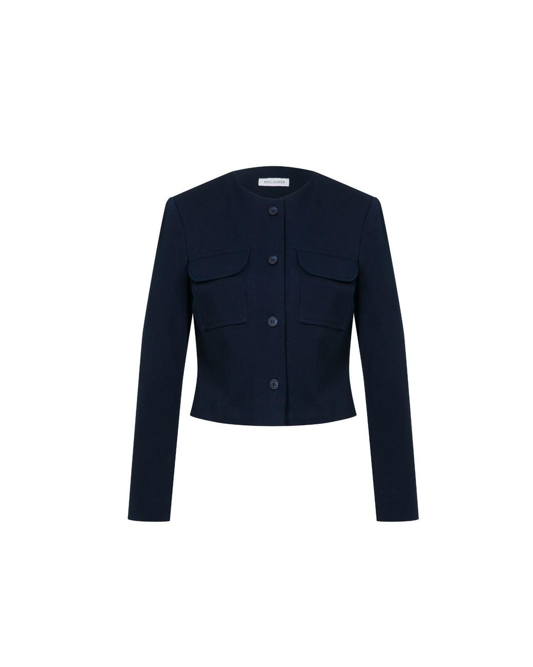 NAZLI CEREN Blue Irma Cotton Jacket