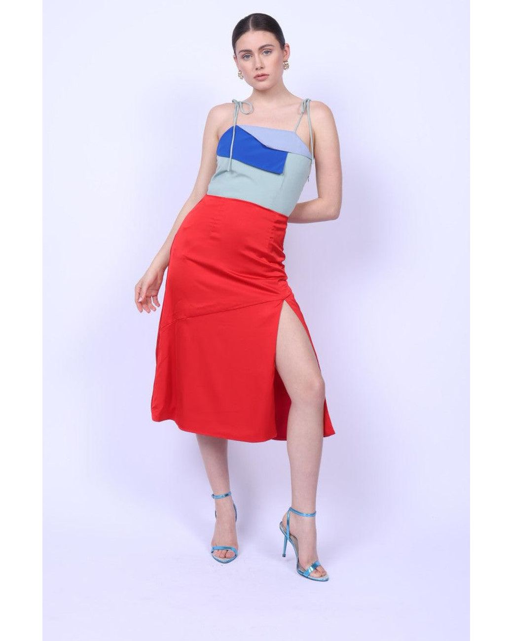 Mary Dickow Red Alma Skirt