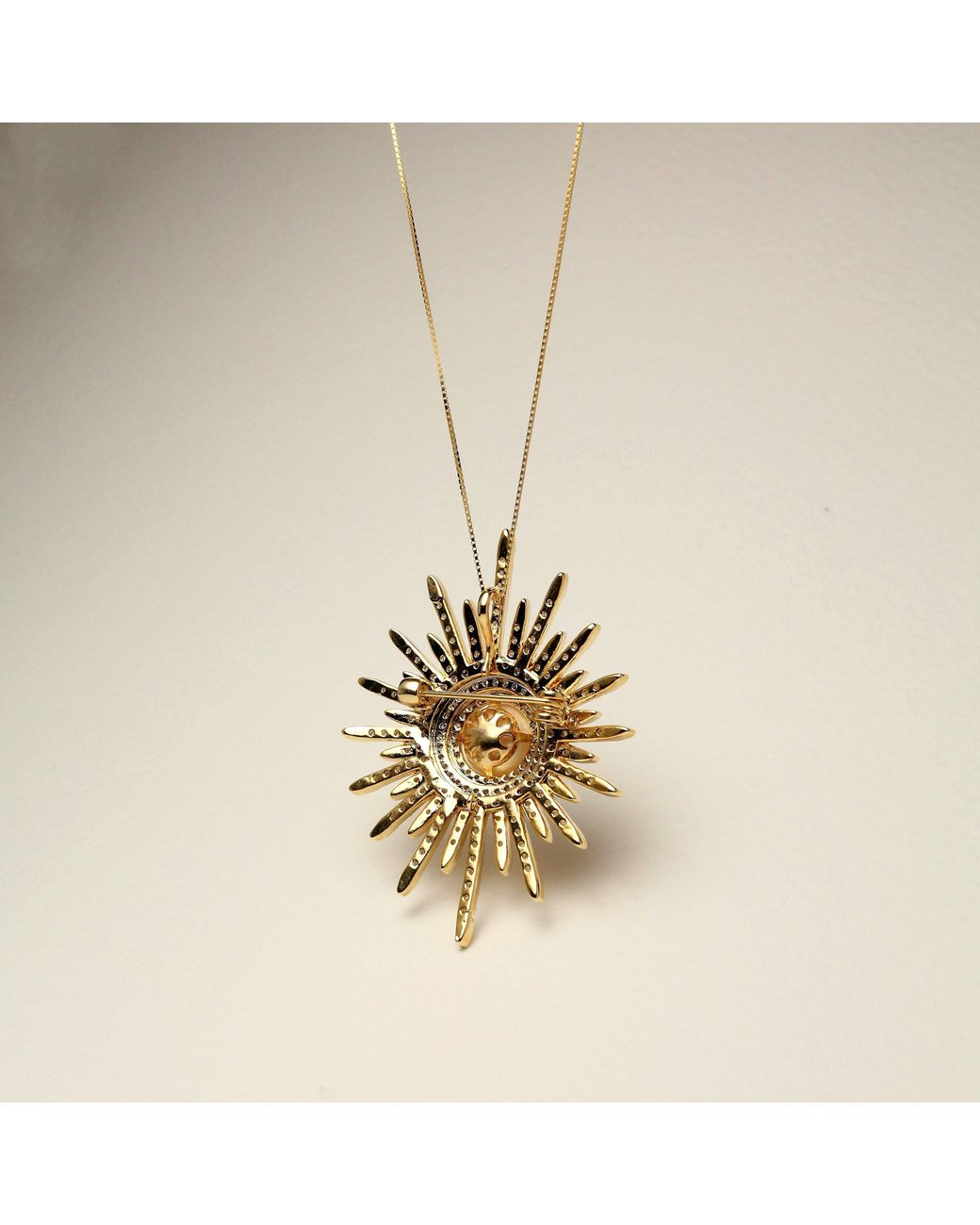 Ninemoo Metallic Solar Radiance Brooch-Pendant