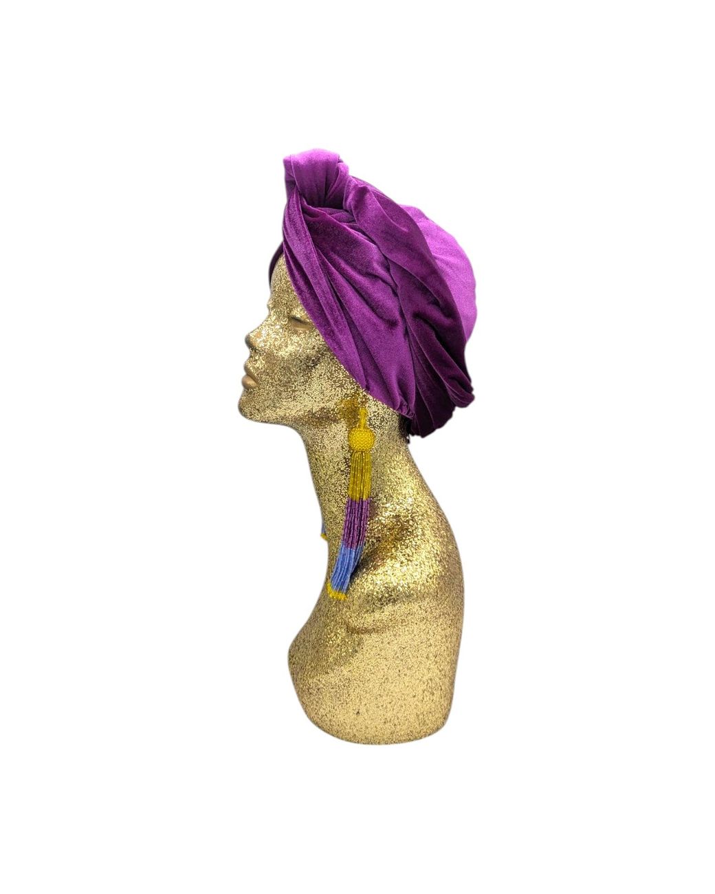 Julia Clancey Purple Plum Velour Luxe Turban