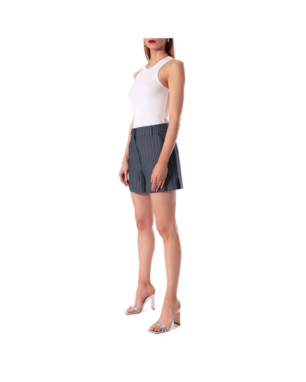 AGGI by HALEWSKI Blue Betsy Infinity Tailored Mini Suit Shorts
