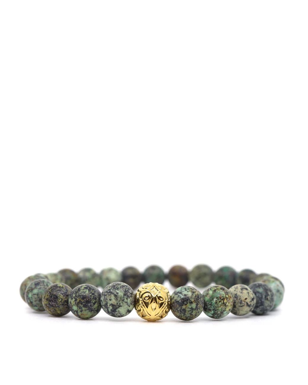 Shar Oke Green Neutrals African & Brass Bracelet for men