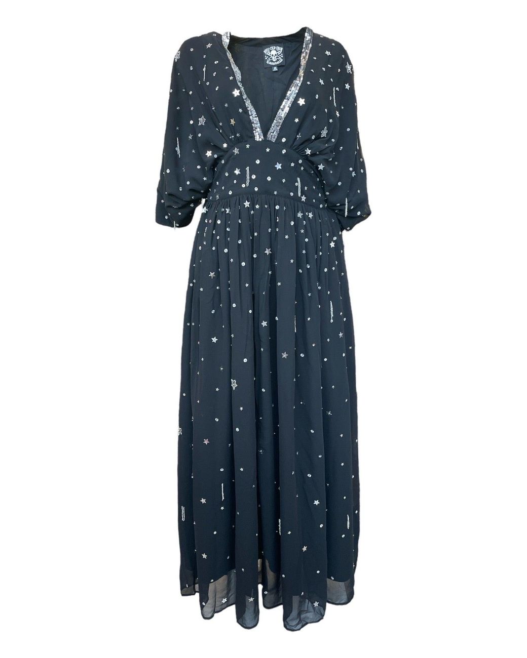 Any Old Iron Blue Sequin Shining Star Caftan Dress