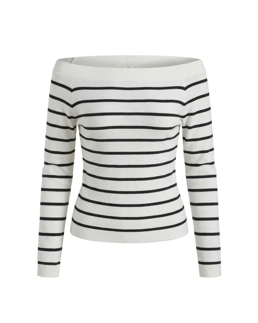 Modenaire Gray Striped Knit Top Sculpted Form