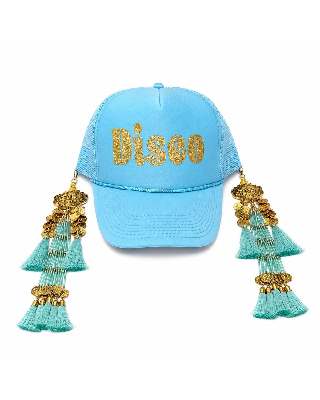 Julia Clancey Blue Disco Dream Tasseltastic Dream Trucker Cap