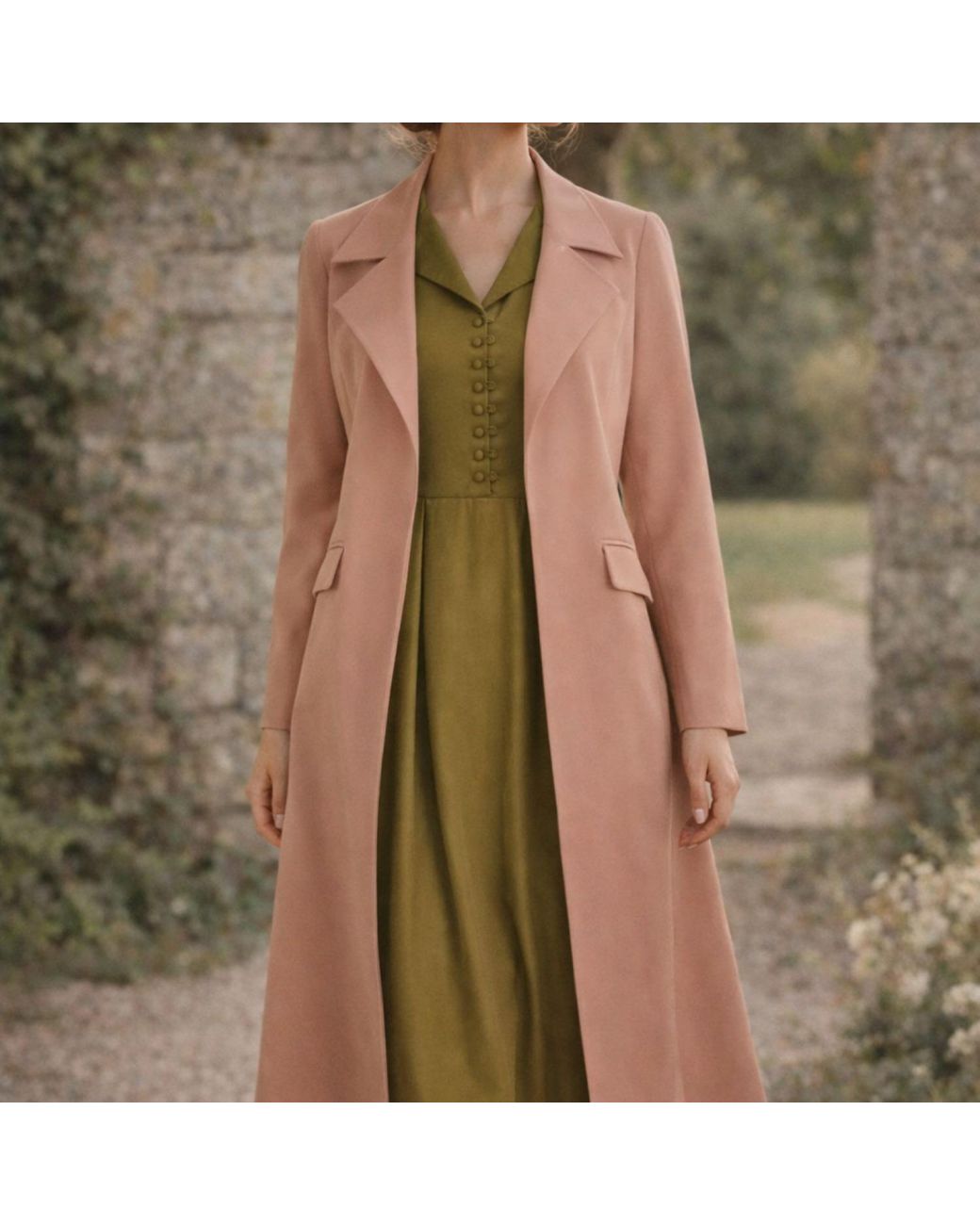 NUMBAT Pink Neutrals Elspeth Cotton Midi Coat