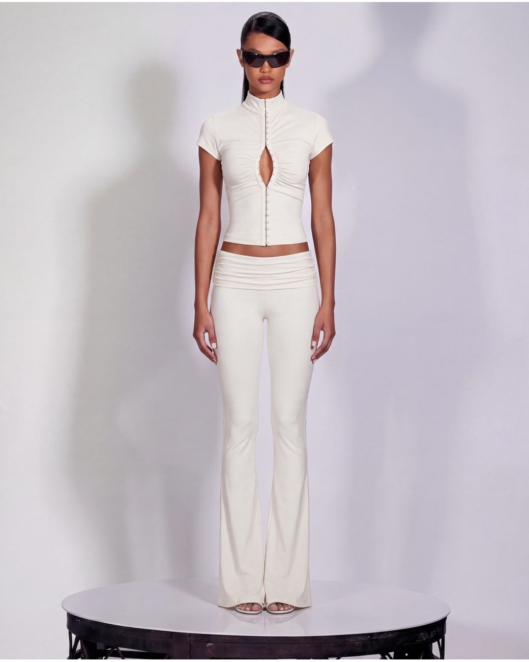 Khéla the Label White Bad Decision Short Sleeve Top Off