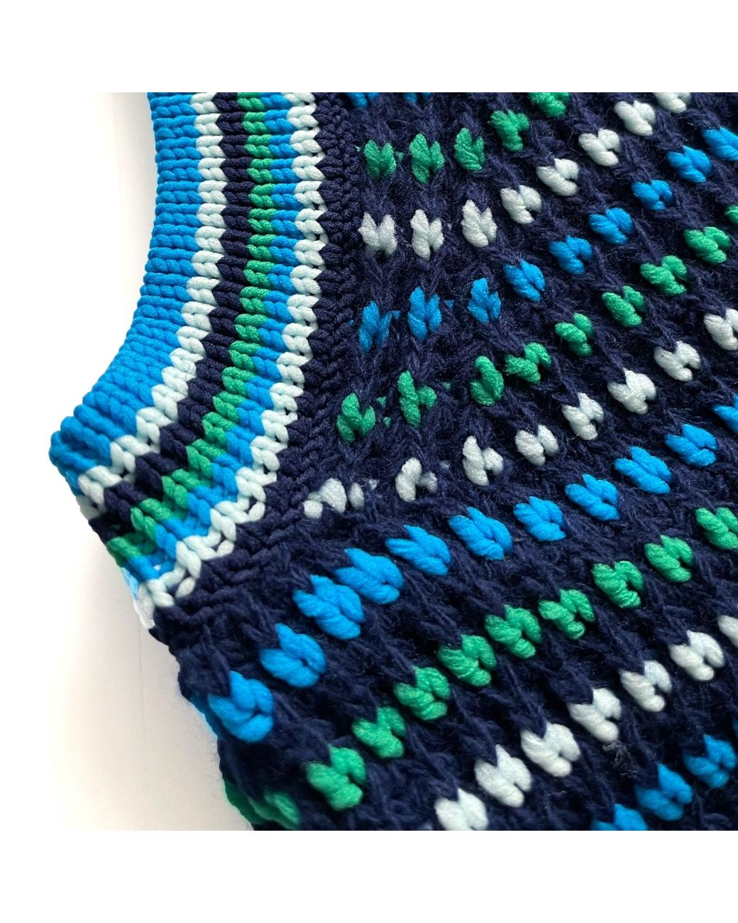 Arto. Blue Yeah! Cozy Wool Ruffles Stripes Oversized Pullover for men
