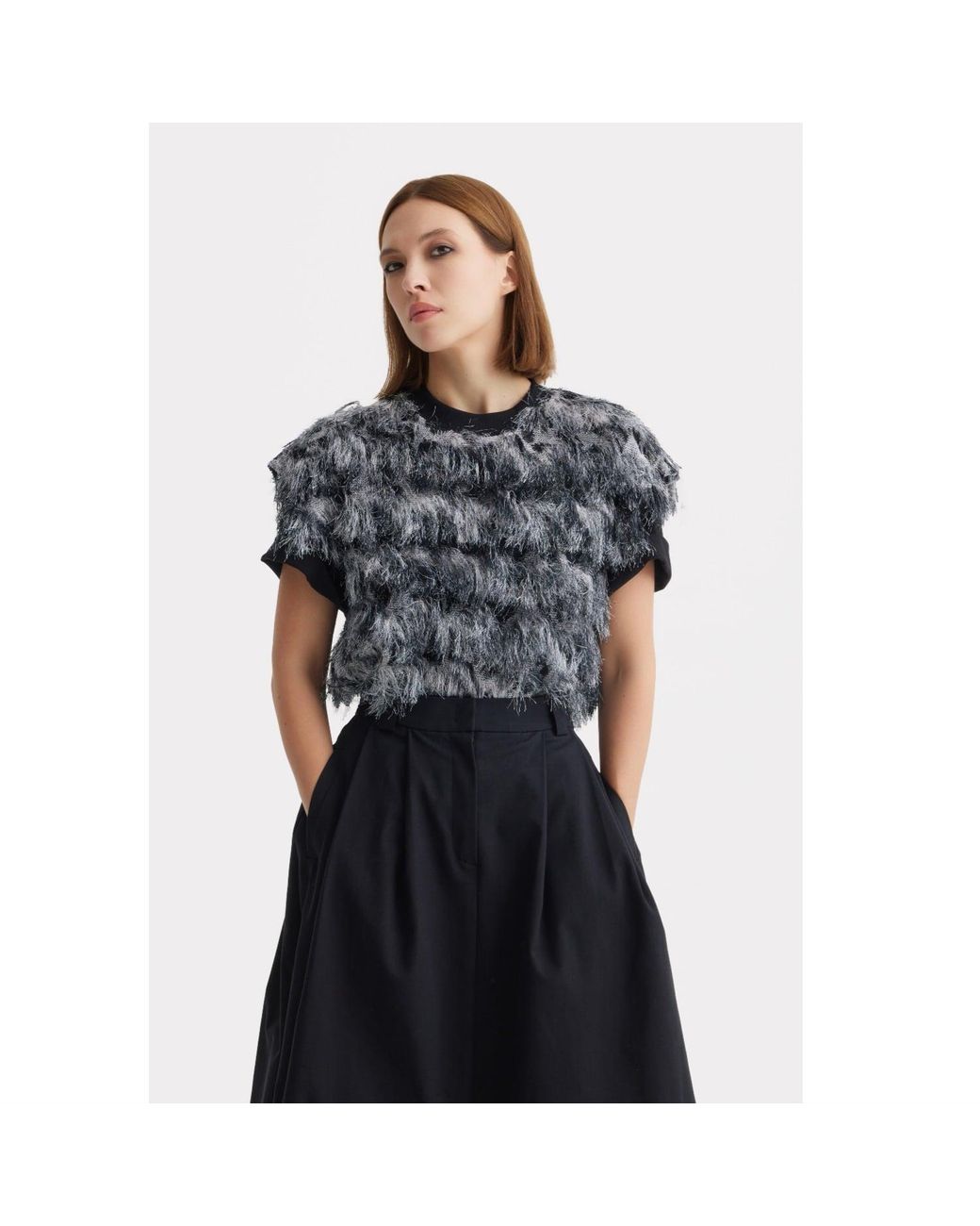 Julia Allert Black Casual A-Line Maxi High Waist Skirt
