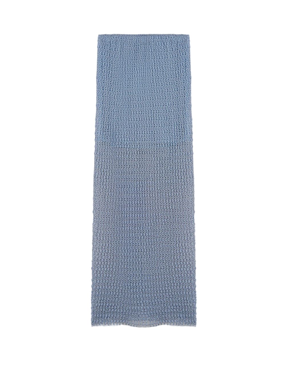 Nocturne Blue Mesh Detail Maxi Skirt