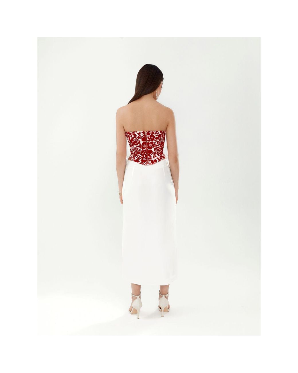 Elsava Red Velvet Flame Corset