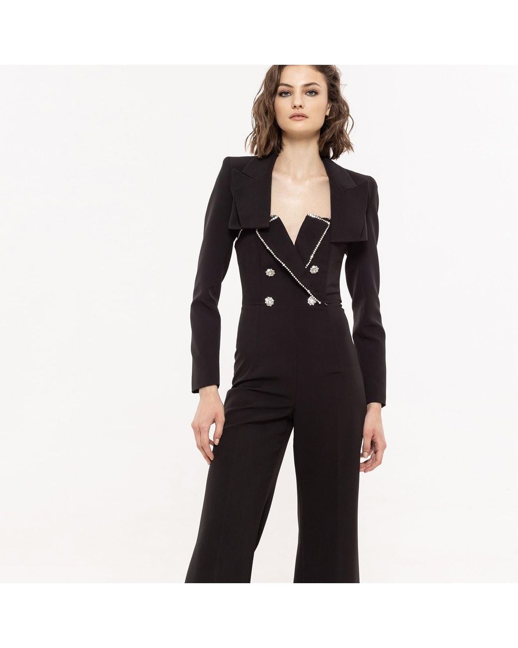 Nissa Black Cropped Blazer