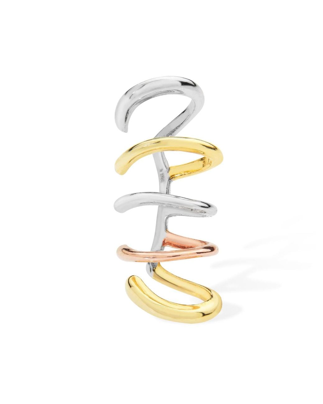 Lucy Quartermaine Metallic Waterfall High Ear Multi Colour Cuff