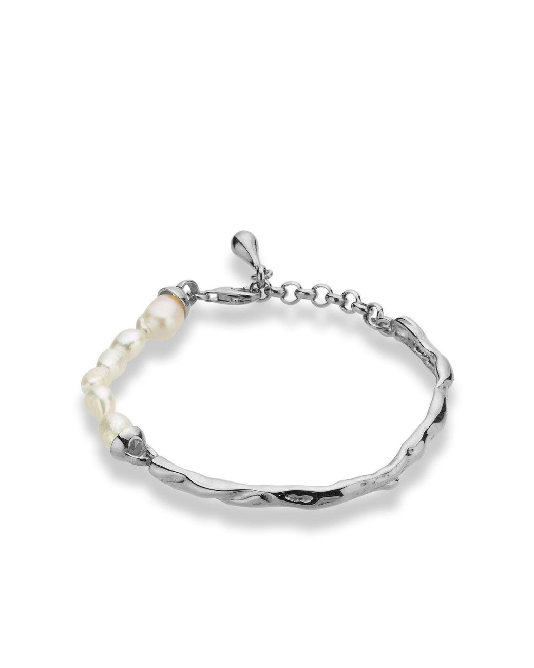 LINYA JEWELLERY Metallic Yira Pearl Cuff Bracelet
