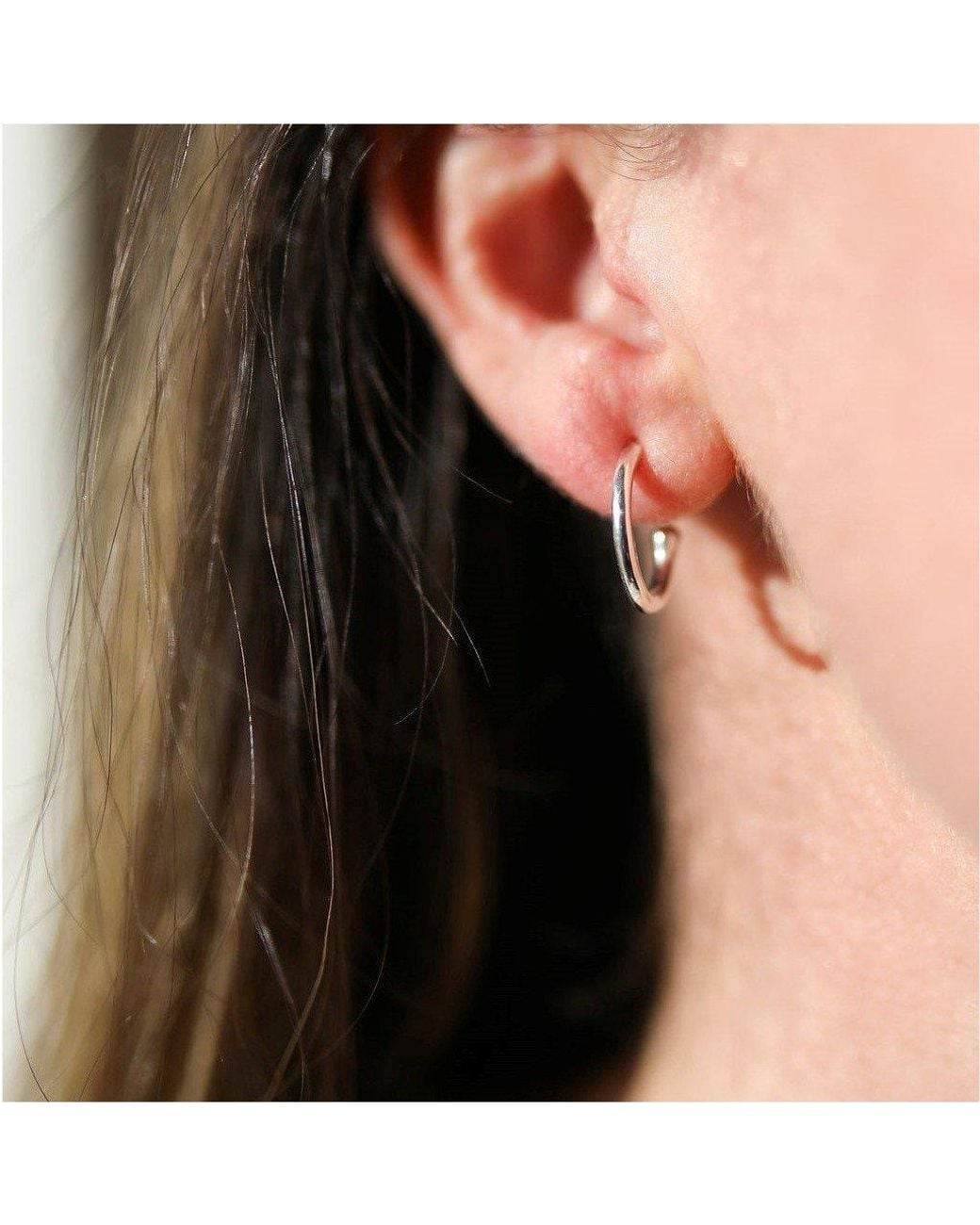 Auree Jewellery White Manhattan Sterling Hoop Earrings