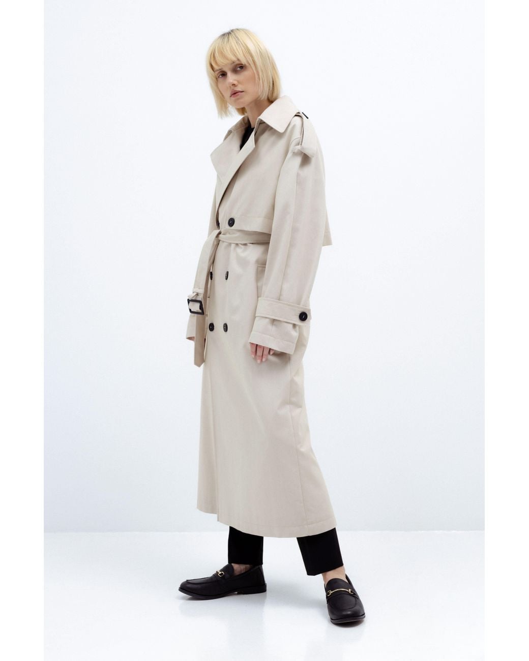 InAvati Natural Neutrals Oversized Trench Coat