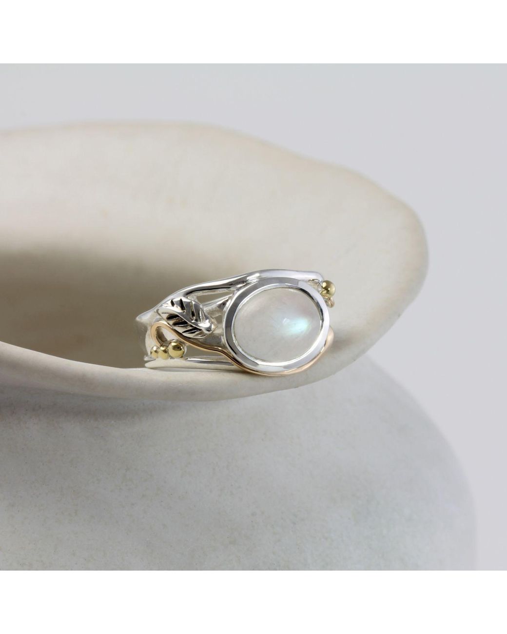 Isla Silver Blue Neutrals Moonstone Ring