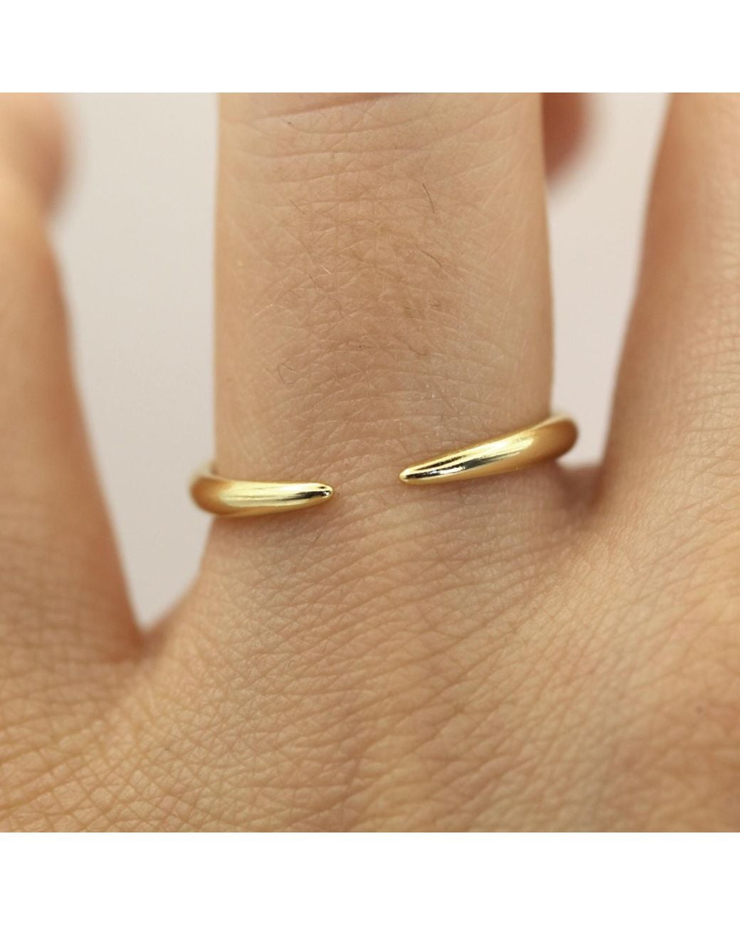 VicStoneNYC Fine Jewelry Yellow Open Cuff Stacking Solid Ring By Handmade