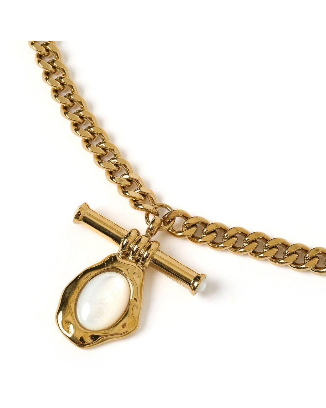 ARMS OF EVE Metallic Rafaella Mother Of Pearl Necklace