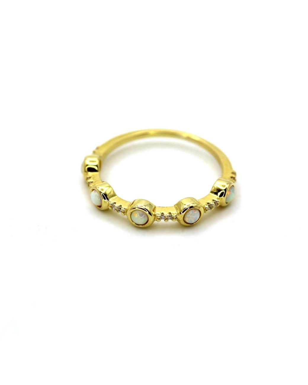 VicStoneNYC Fine Jewelry Metallic Luna Opal Diamond Ring