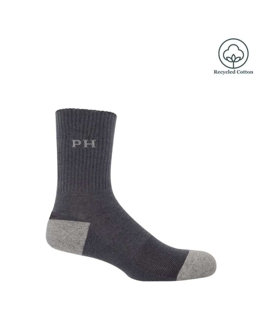 Peper Harow - Made in England Black Reversible Luxury Sports & Aero Trainer Gym Socks Bundle for men