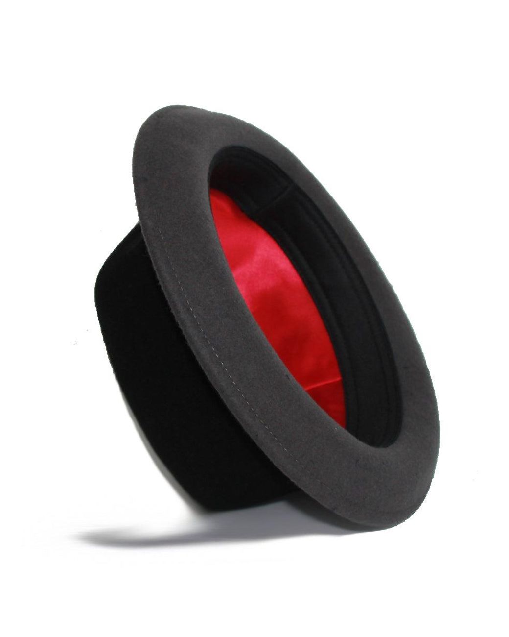 Dasmarca Hats Black Edward Two Tone Felt Winter Porkpie Hat for men