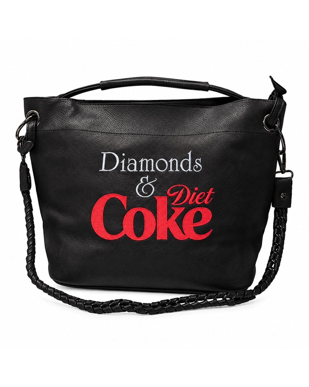Lilly Loves Black Diet Coke & Diamonds Shoulder Bag