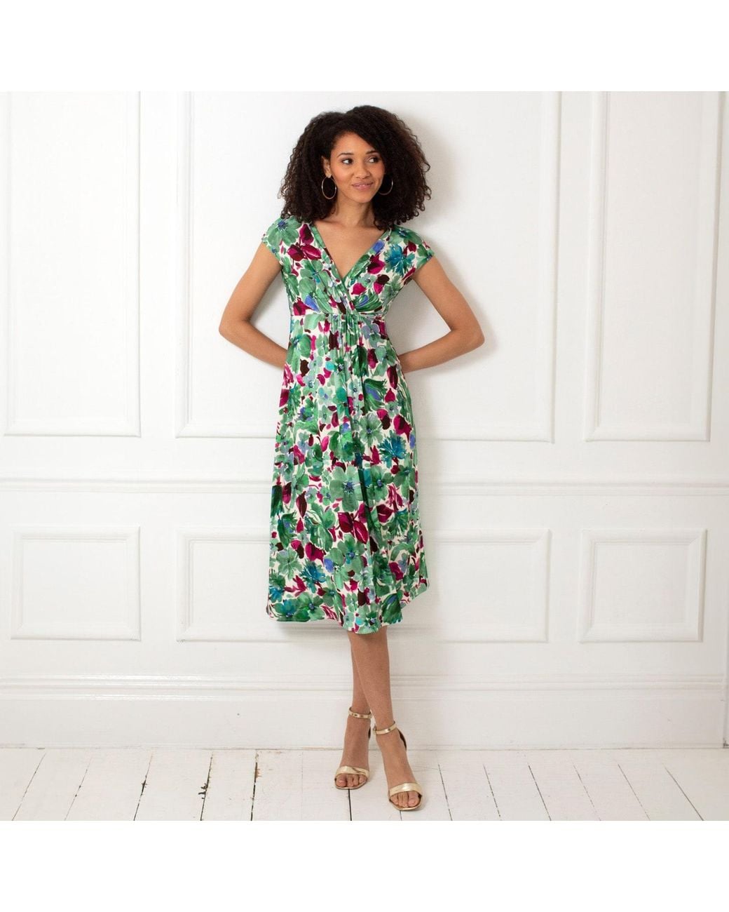 Alie Street London Green Sara Midi Dress