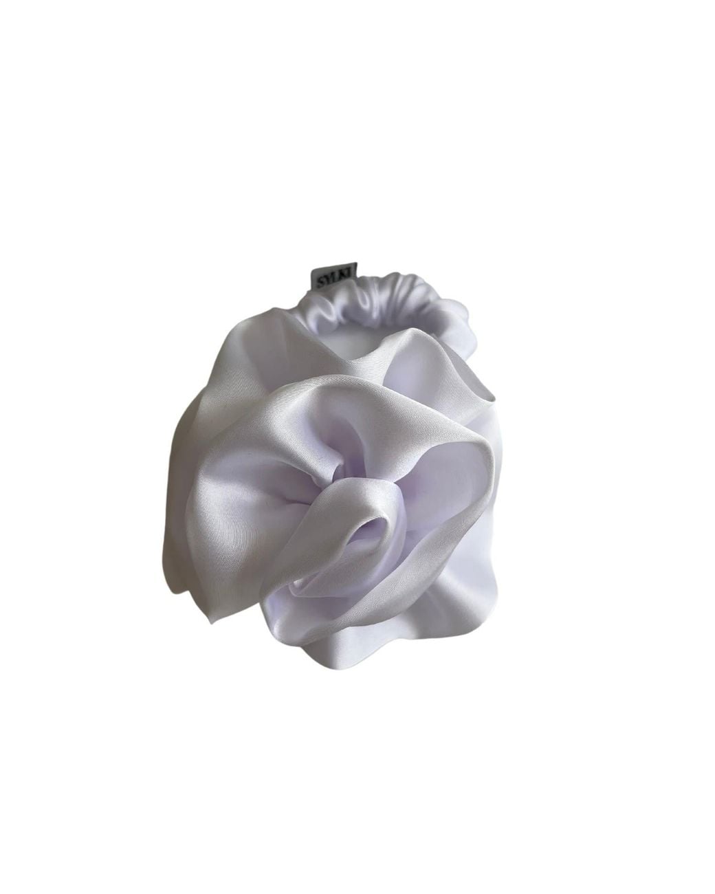 Sylk Gray Flower Applique Hair Tie