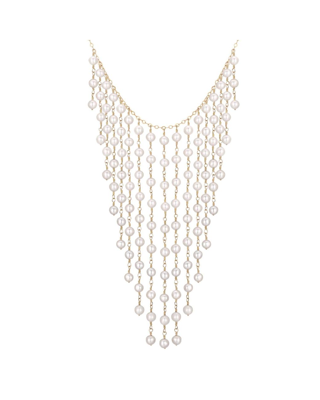Katy Faye White Elisabeth Pearl Necklace