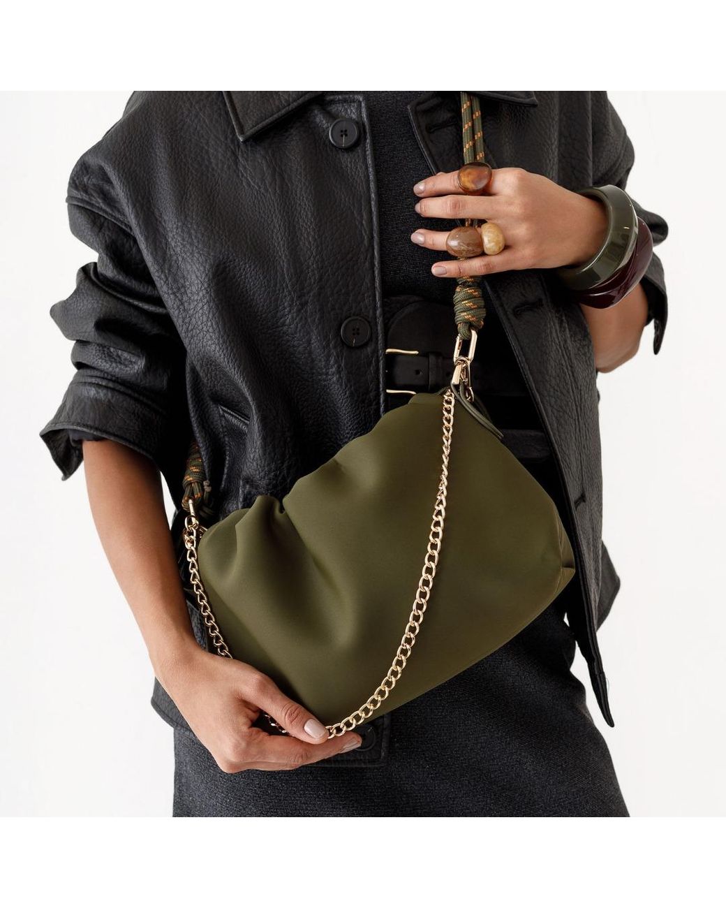 Pop Ups Brand Puff Clutch Safari in Green | Lyst UK