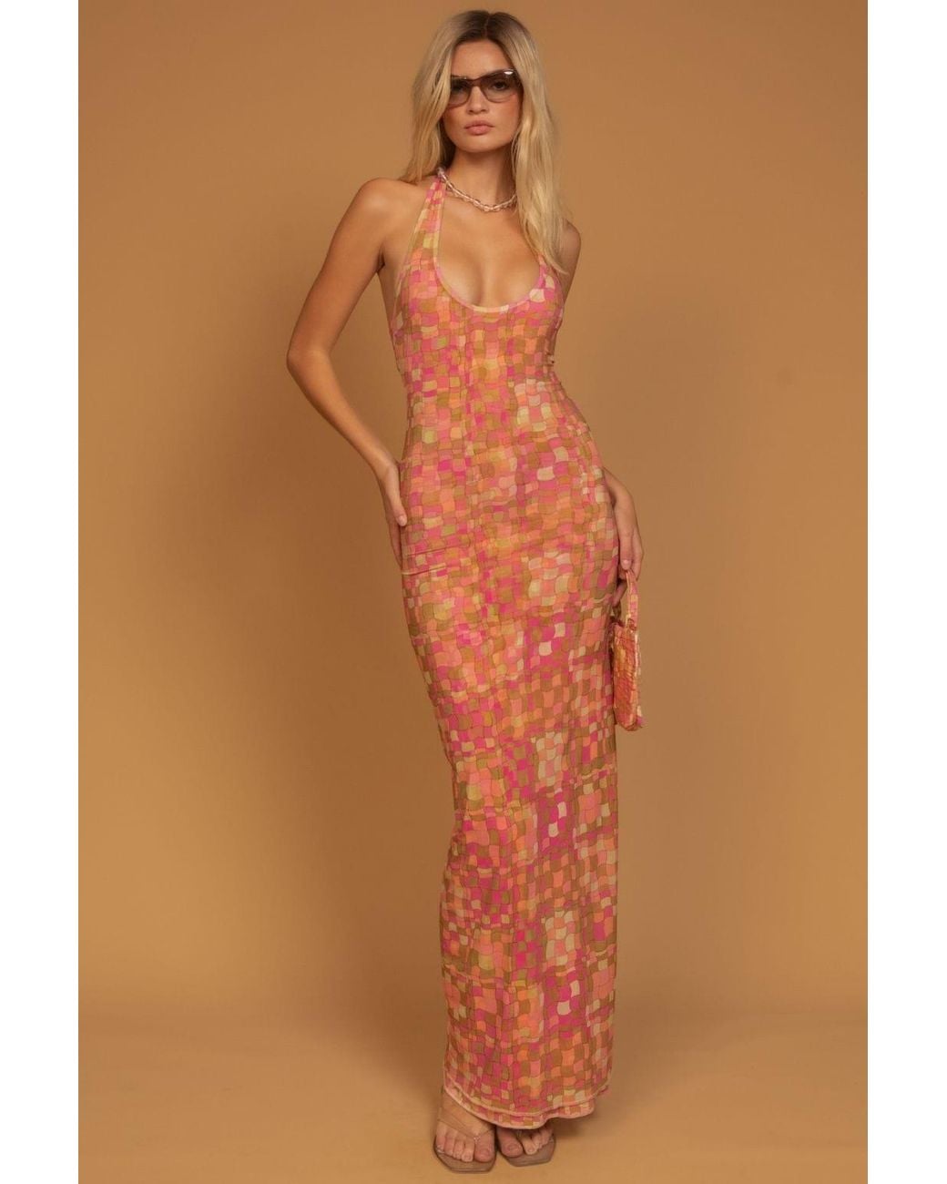 Montce Red Ibiza Geo Ava Dress