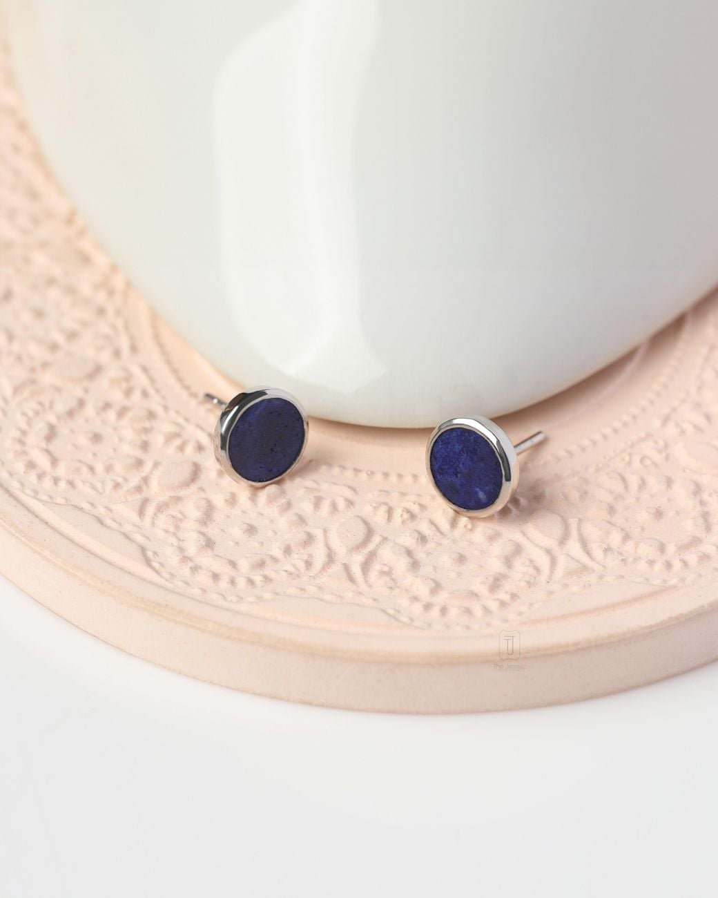The Jewelz Blue Neutrals Tide Lapis Studs Earrings for men