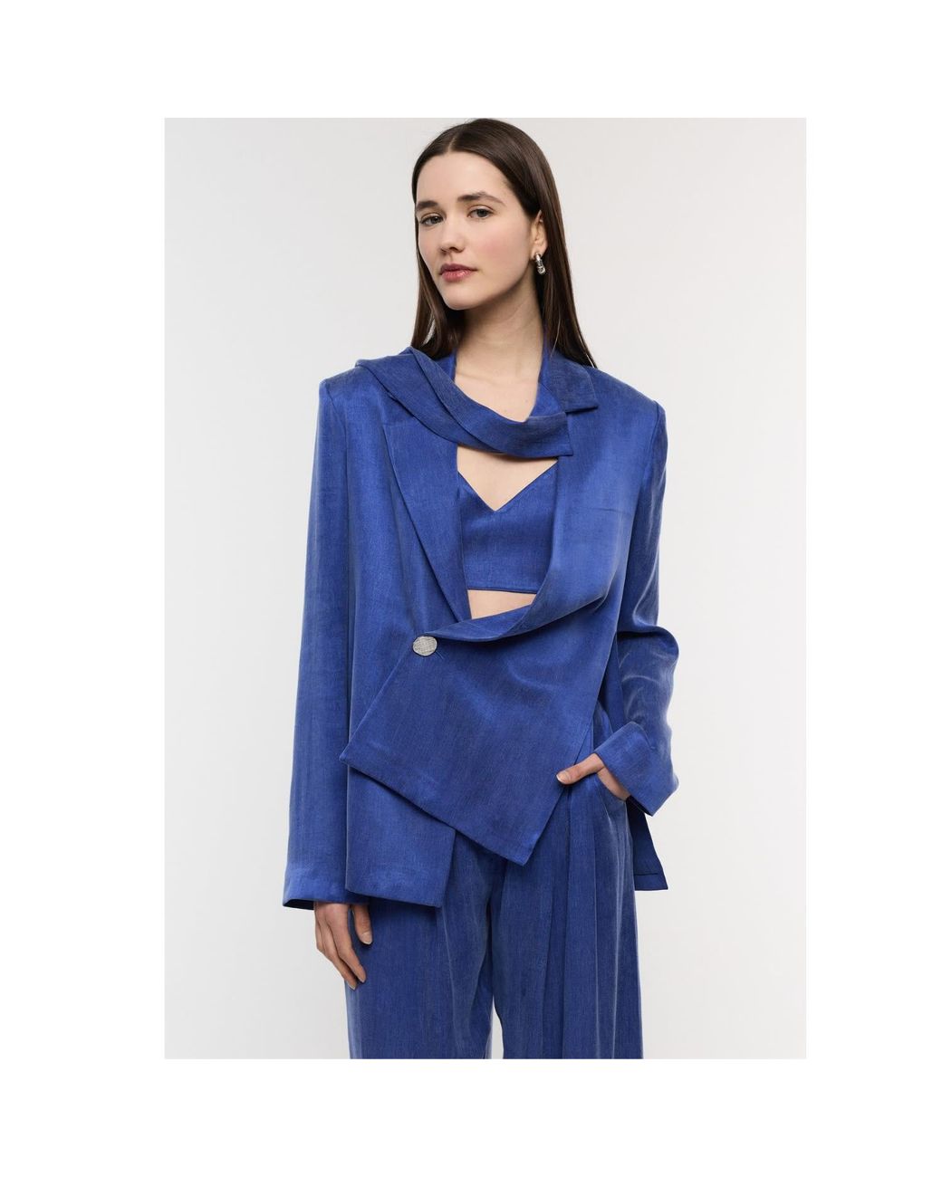 Mirimalist Blue Multi Connect Opal Blazer