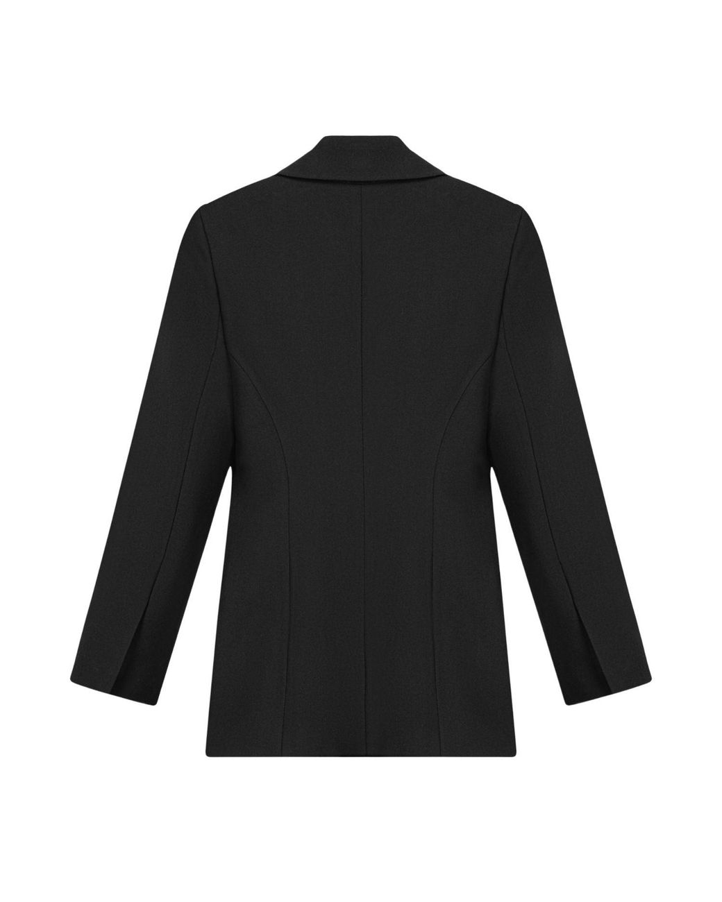 Nocturne Black Padded Shoulder Double Breasted Jacket
