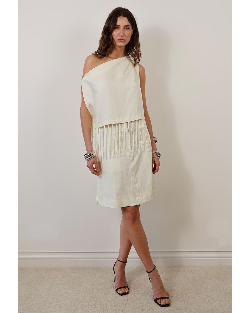 Tohen White Neutrals Manon Fringe Top 1
