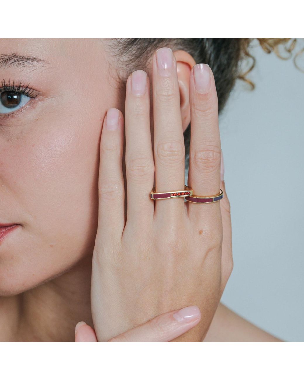 Onia Metallic Earth Enamel Loop Lock
