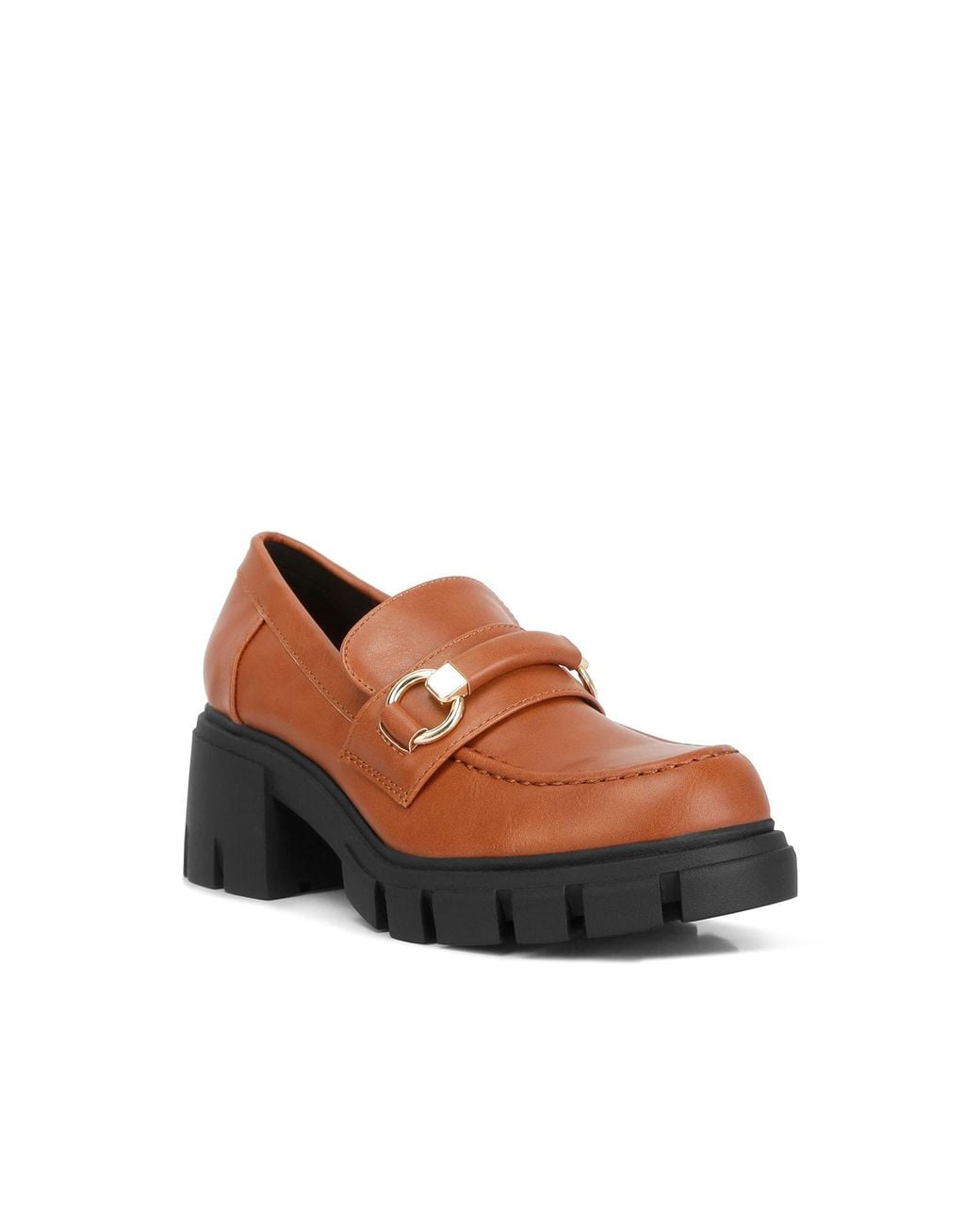 Rag & Co Brown Evangeline Chunky Platform Loafers