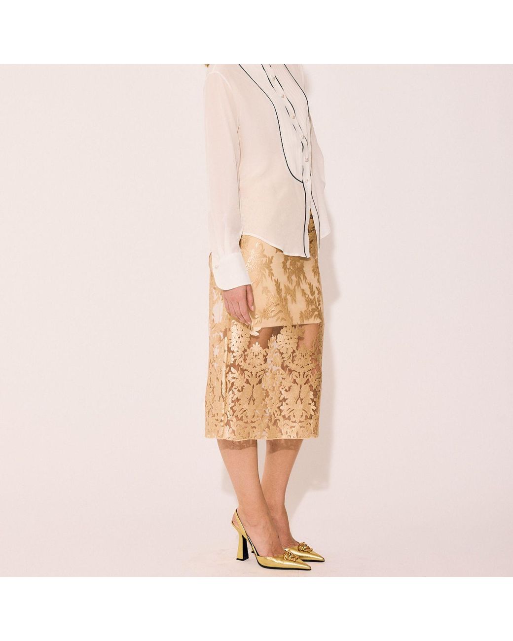 Lindsay Nicholas New York Natural Lace Skirt