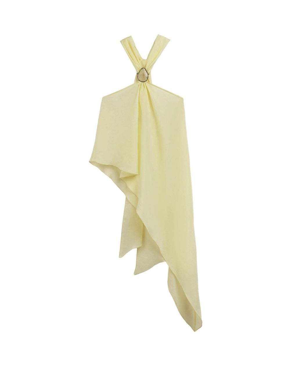 Nocturne Yellow Sleeveless Halter Blouse