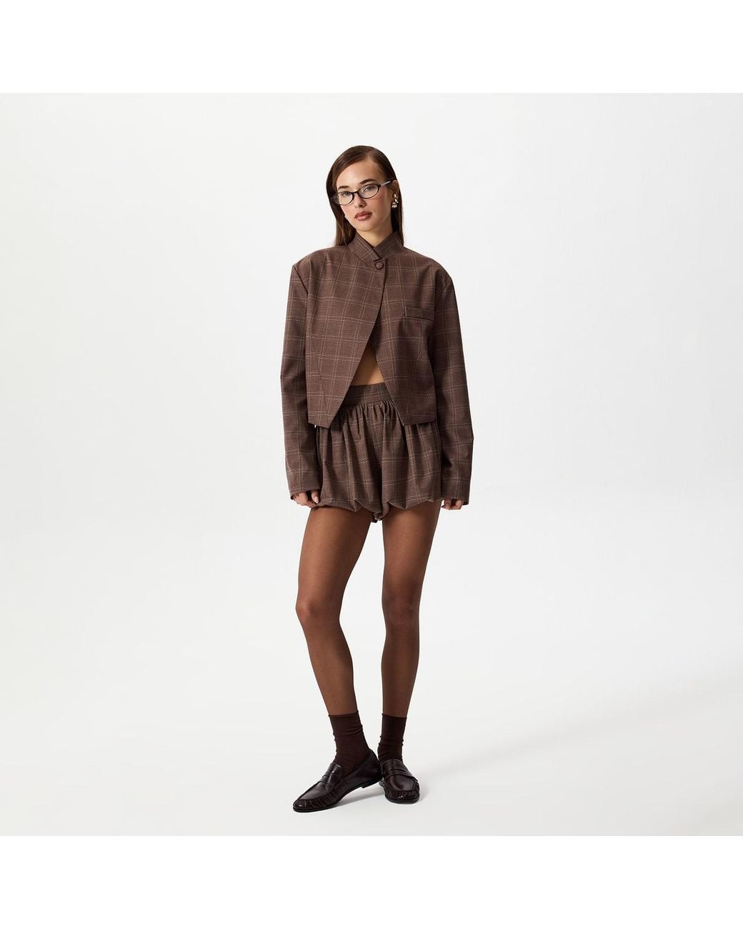 Thisisu Collection Brown Romy Plaid Jacket –